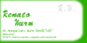 renato wurm business card